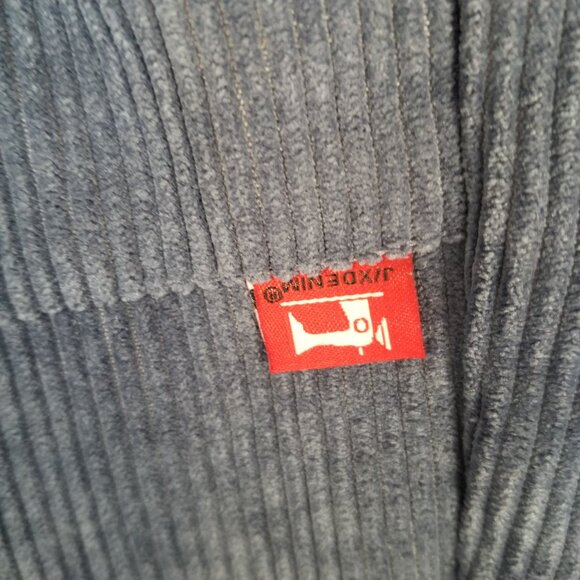 Japanese Biraki Corduroy Jogger Pants Dark Blue Pockets Men's Medium Streetwear - Picture 3 of 8